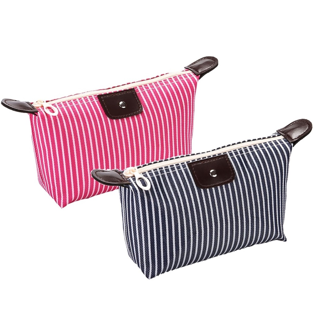 2 Pack Make Up Bag,Travel Make Up Bag,Toiletry Bag,Nylon Cosmetic Bag